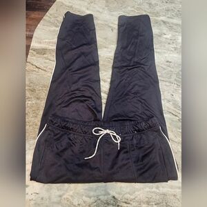 Arizona Jean Co. Men’s Slim Taper Jogger Pants Black with White Side Stripe Size